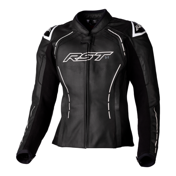 RST RST S1 CE Ladies Leather Jacket Black/White